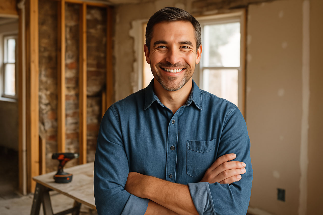 A Perch Crew professional on site at a home.